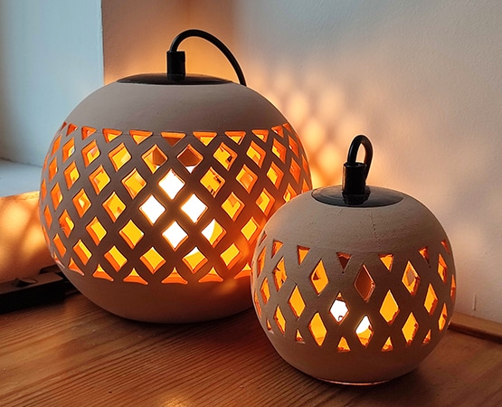 lampes terre cuite